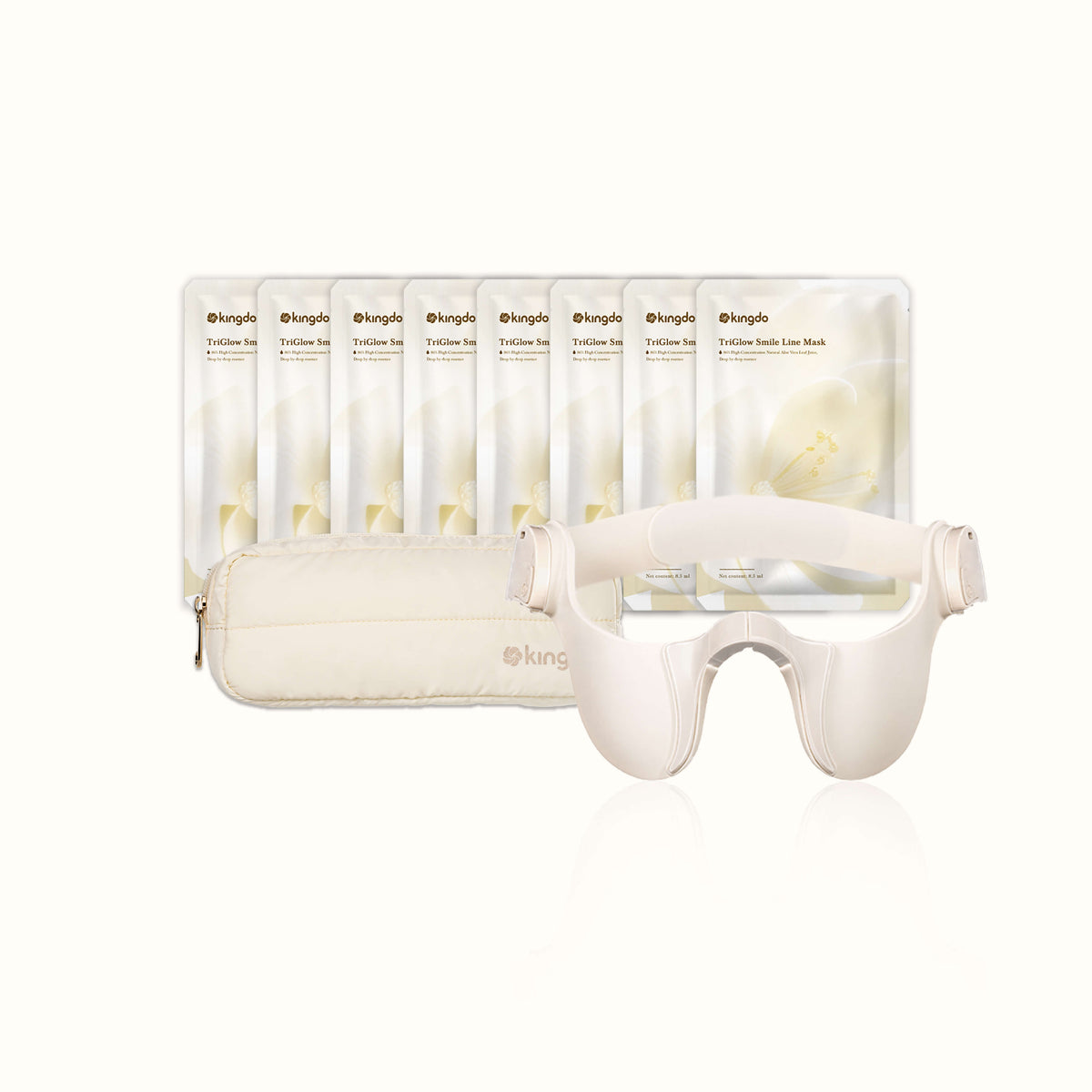 LED facial mask for anti-aging, using red light therapy to rejuvenate skin and improve elasticity