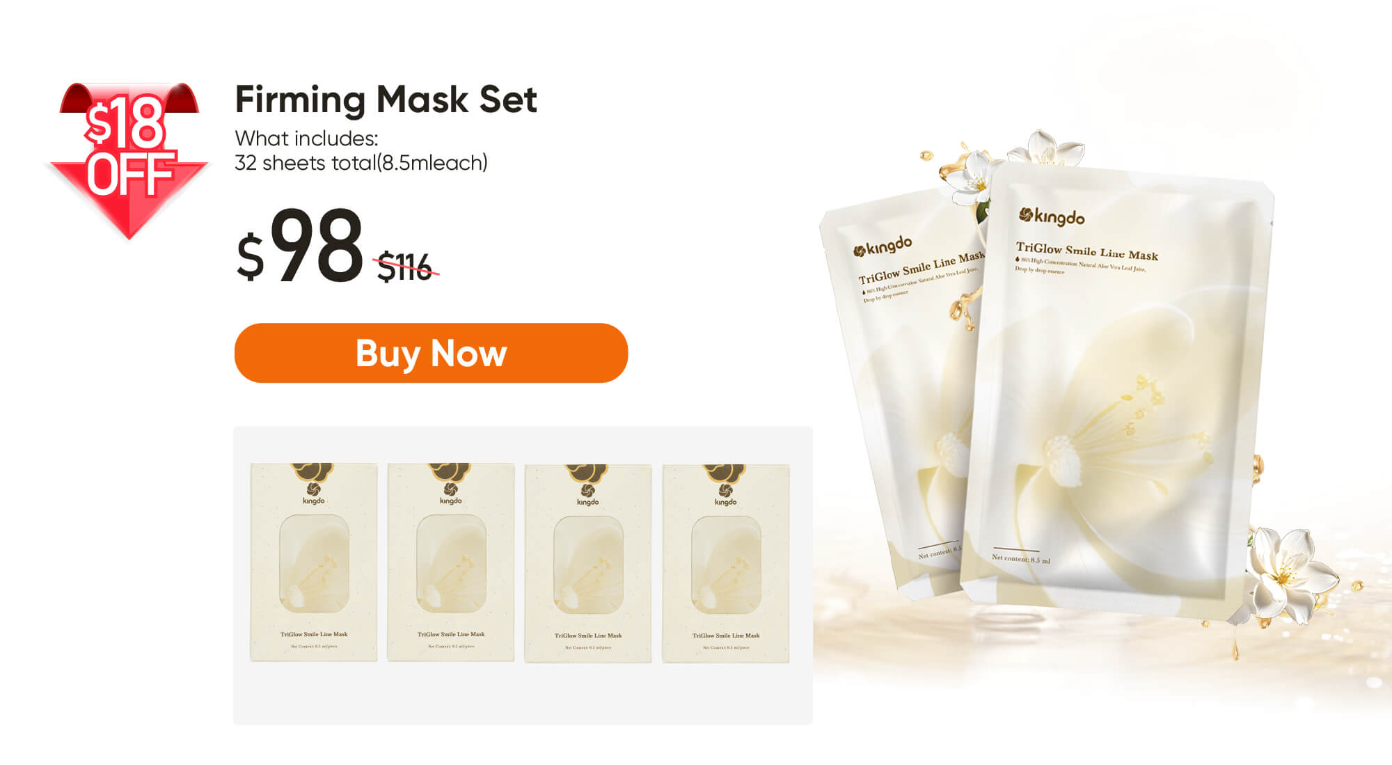 Facial red light therapy device for anti-aging and skin renewal through non-invasive LED treatment