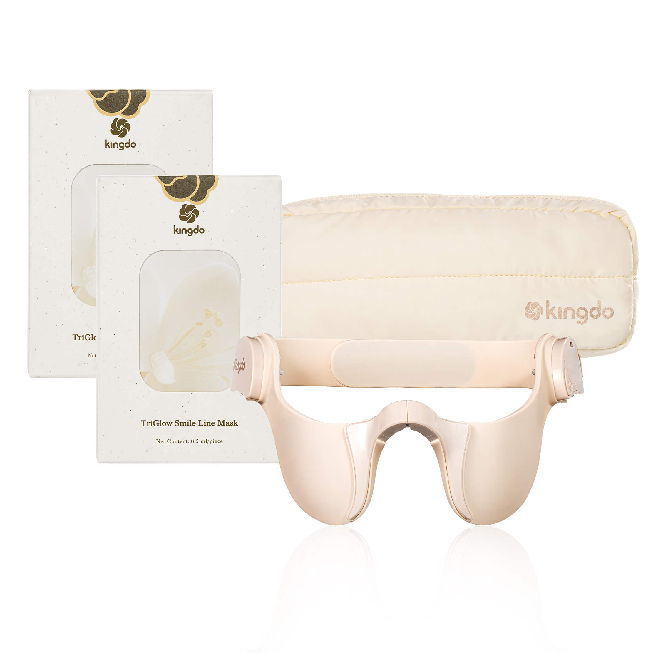 新品 KINGDO ほうれい線改善ホームマスク Tri-Glow Kingdo TriGlow SmileLine Repair Device – kingdo
