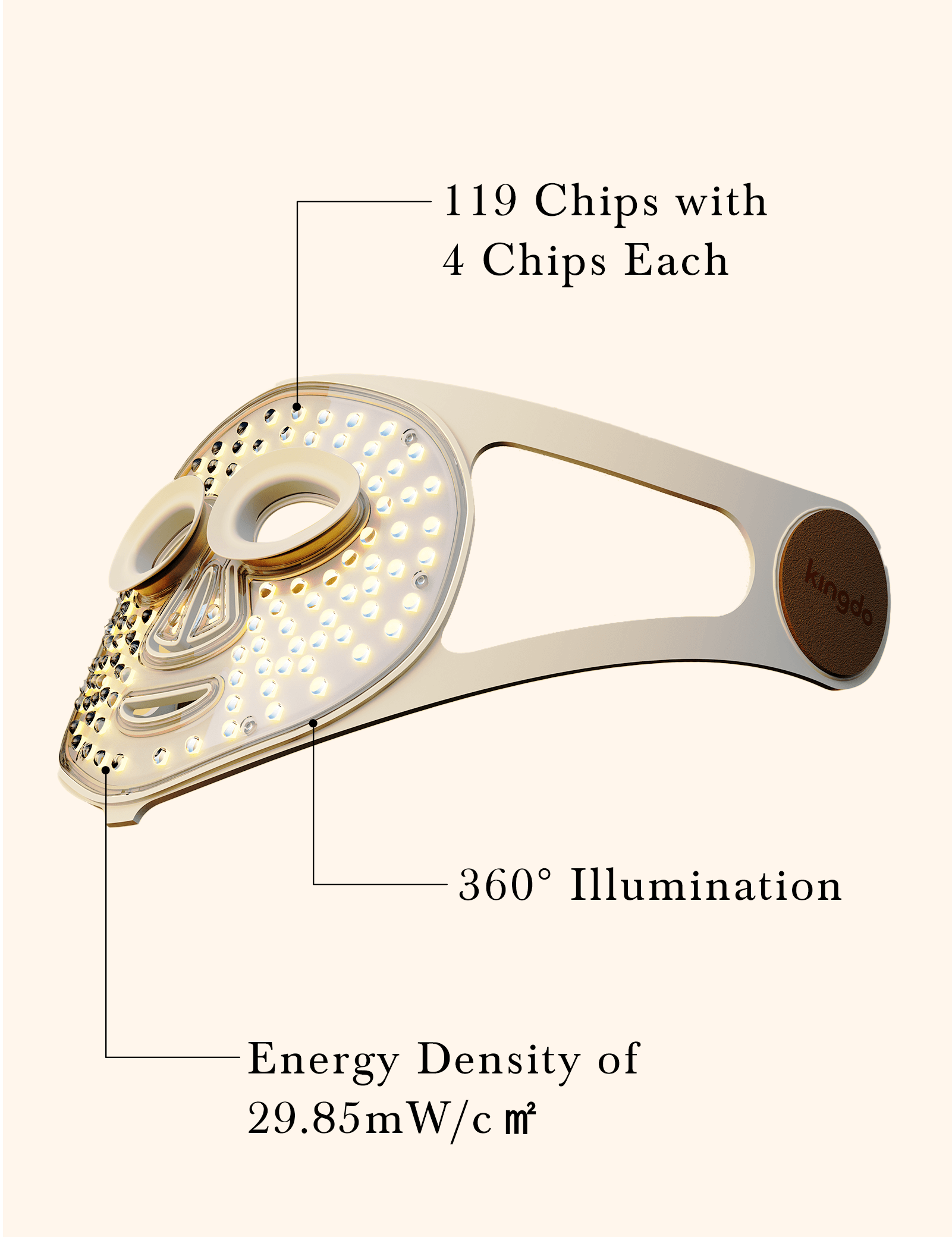 Red light therapy for face, using LED technology to reduce wrinkles, improve skin tone, and stimulate collagen production
