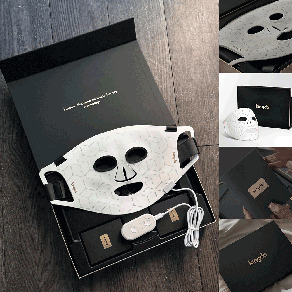 Red light therapy for face, using LED technology to reduce wrinkles, improve skin tone, and stimulate collagen production