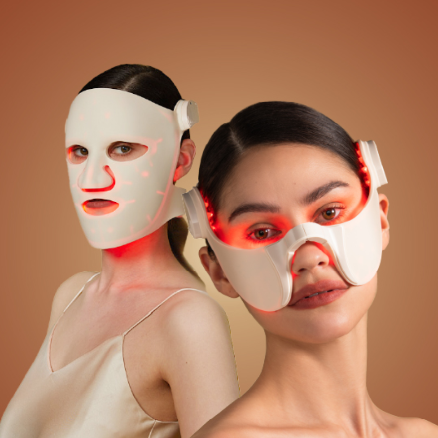 kingdo Red light therapy mask for face, designed to reduce wrinkles and promote collagen production